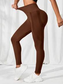 ليجين رياضي للتحكم بالبطن بلون سادة من سيم لوكس – شي إن