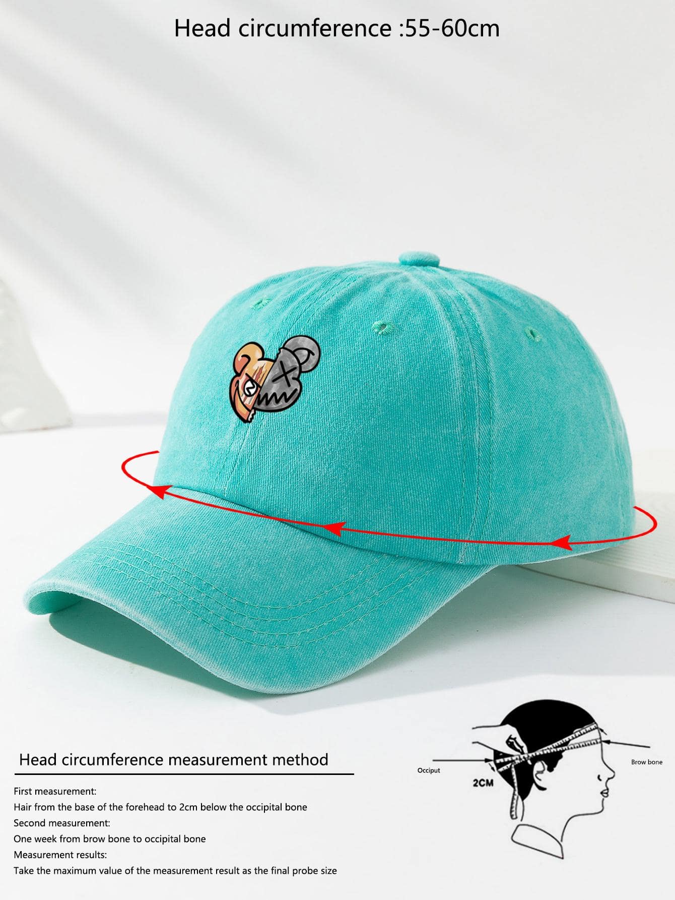 Men Cartoon Embroidered Baseball Cap Street Casual