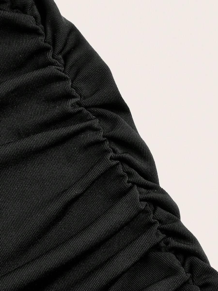 تنورة سويترا ماكسي بطيات وذيل سمكة – بلون سادة لإطلالة أنثوية أنيقة