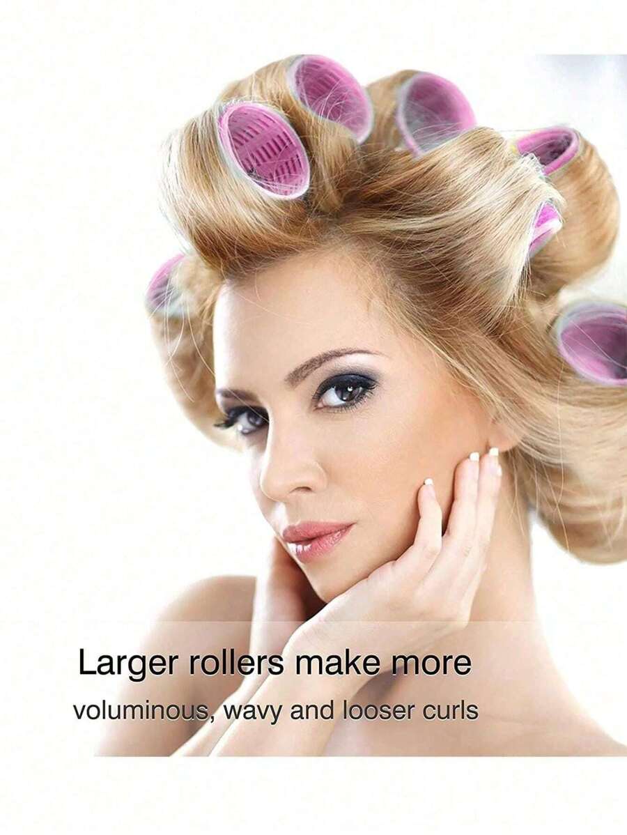 6pcs/Set Large Size Hair Rollers With Clips