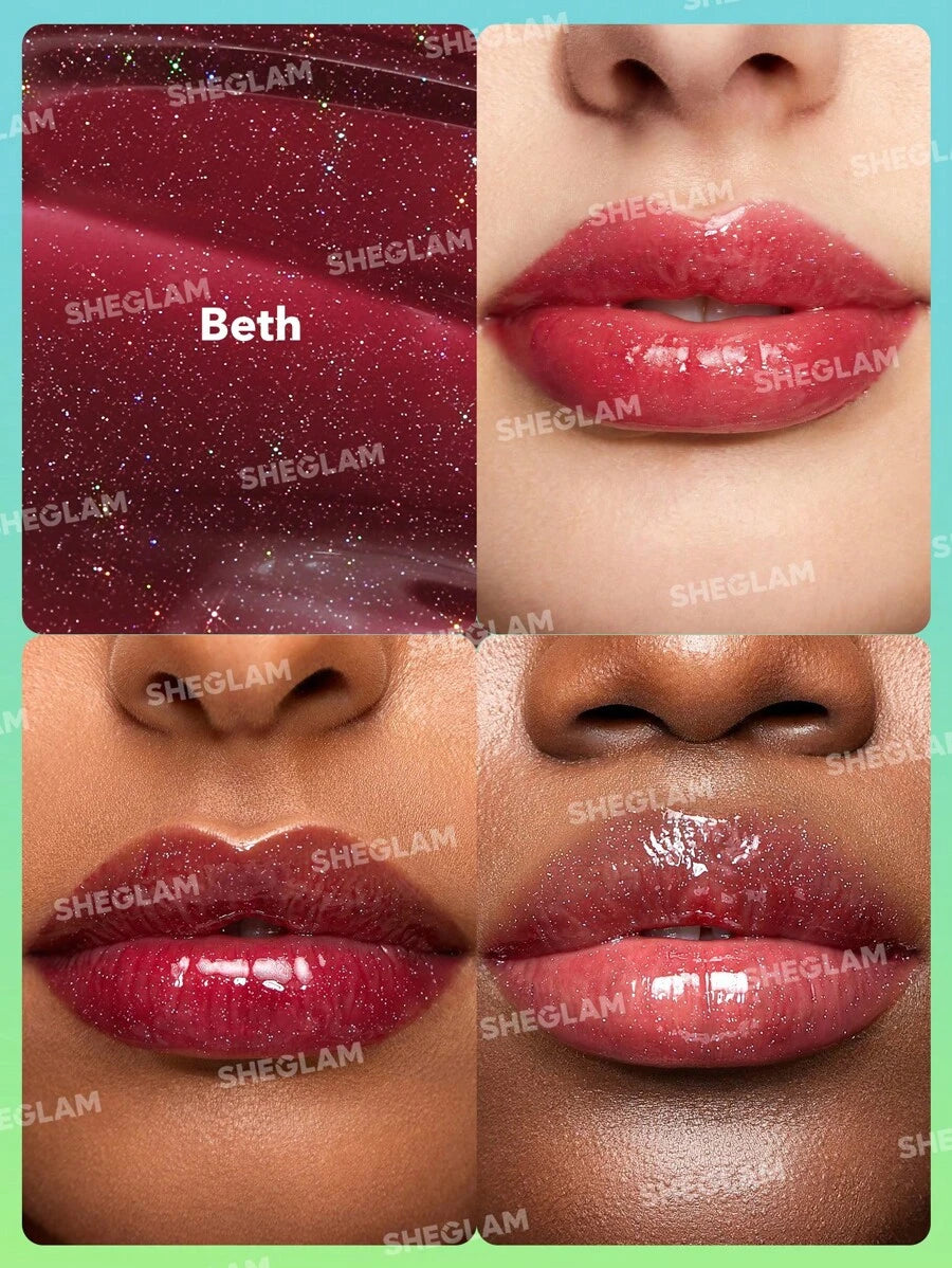 Rick and Morty X SHEGLAM Family Counseling Lip Gloss-Beth Moisturizing Shimmer Dark Plum