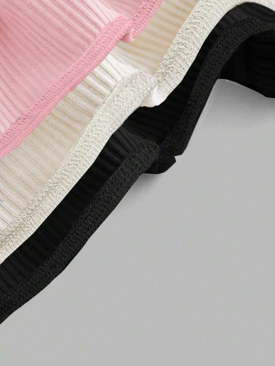 3بلوزة نسائية صيفية كاجوال من Rina Fox بلون سادة بدون حمالات بعقدة ملتوية