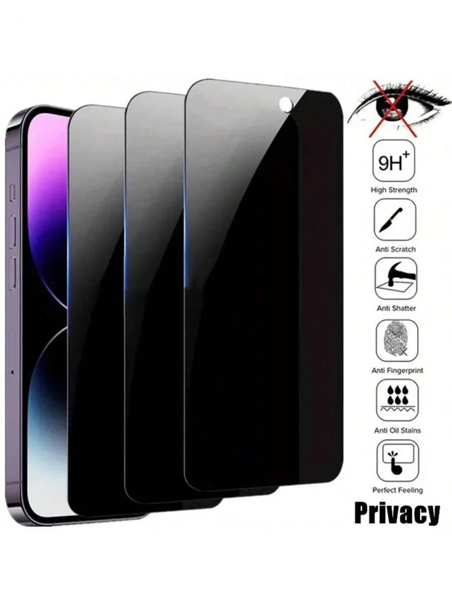 سكرين حماية لهاتف أيفون الاصدار  11 و 12مقاومة للتجسس (قطعتين)