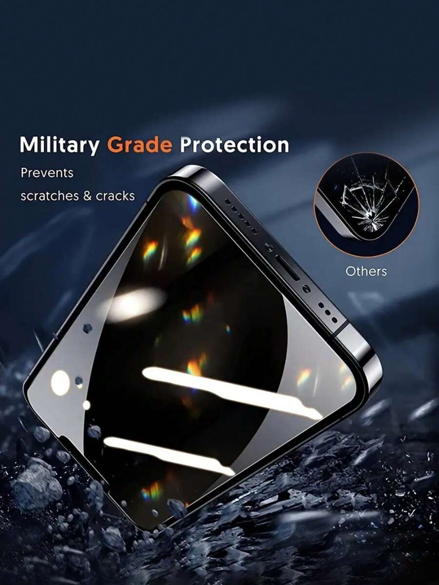 سكرين حماية لهاتف أيفون الاصدار  11 و 12مقاومة للتجسس (قطعتين)