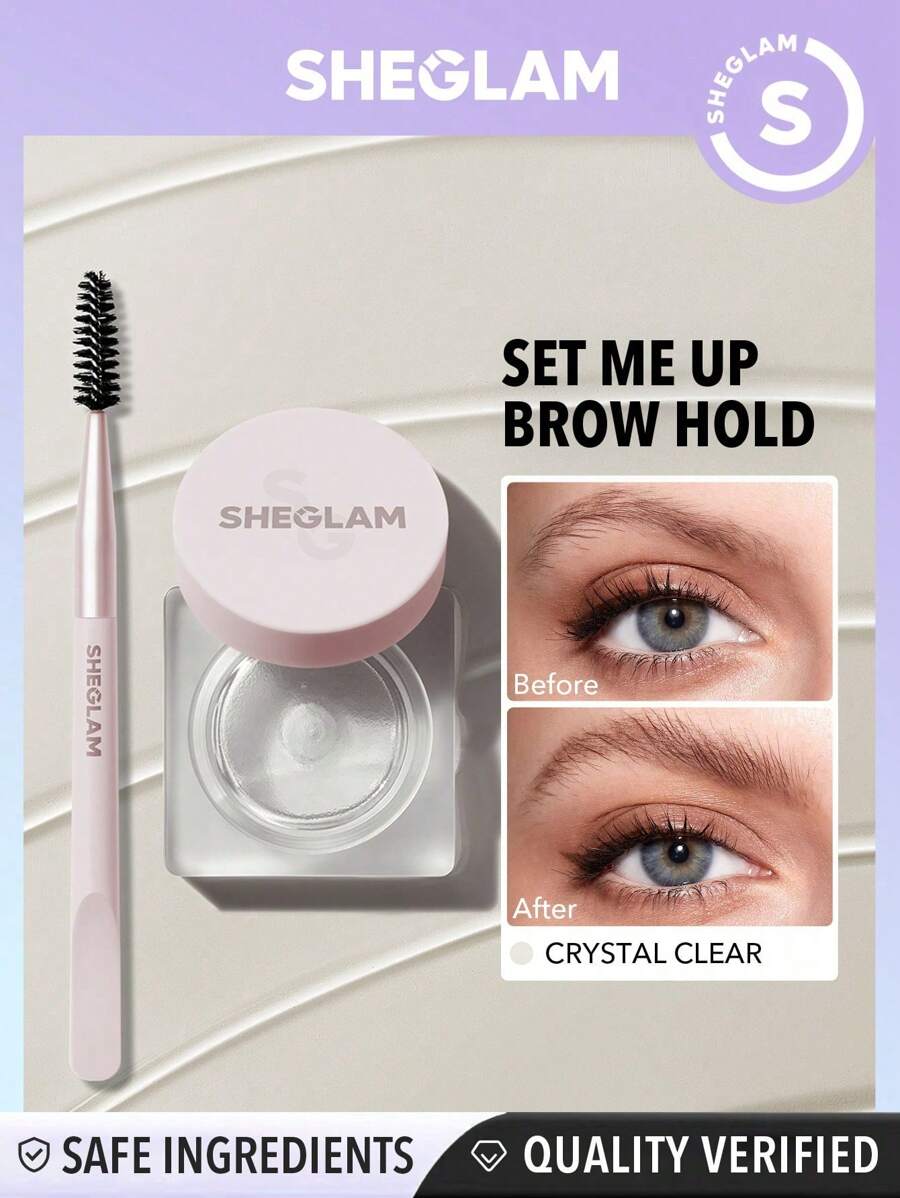 SHEGLAM Set Me Up Brow Hold-Crystal Clear Waterproof Eyebrow Gel