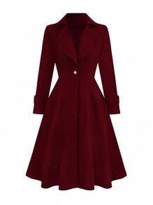 جاكيت نسائي سادة بأكمام طويلة وياقة مطوية من كلاسي – شي إن