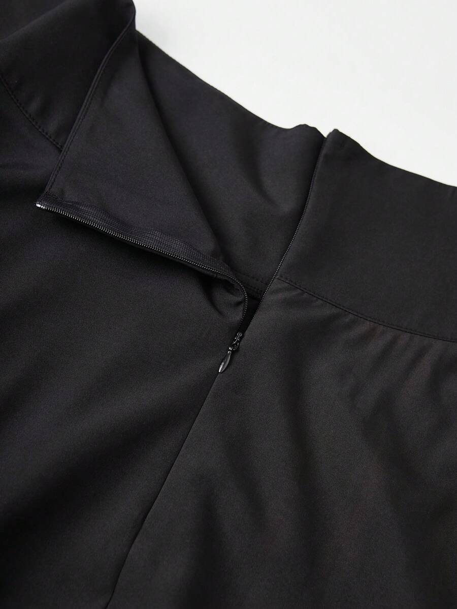 Rafferiza Ladies' Solid Color Side Tie Skirt