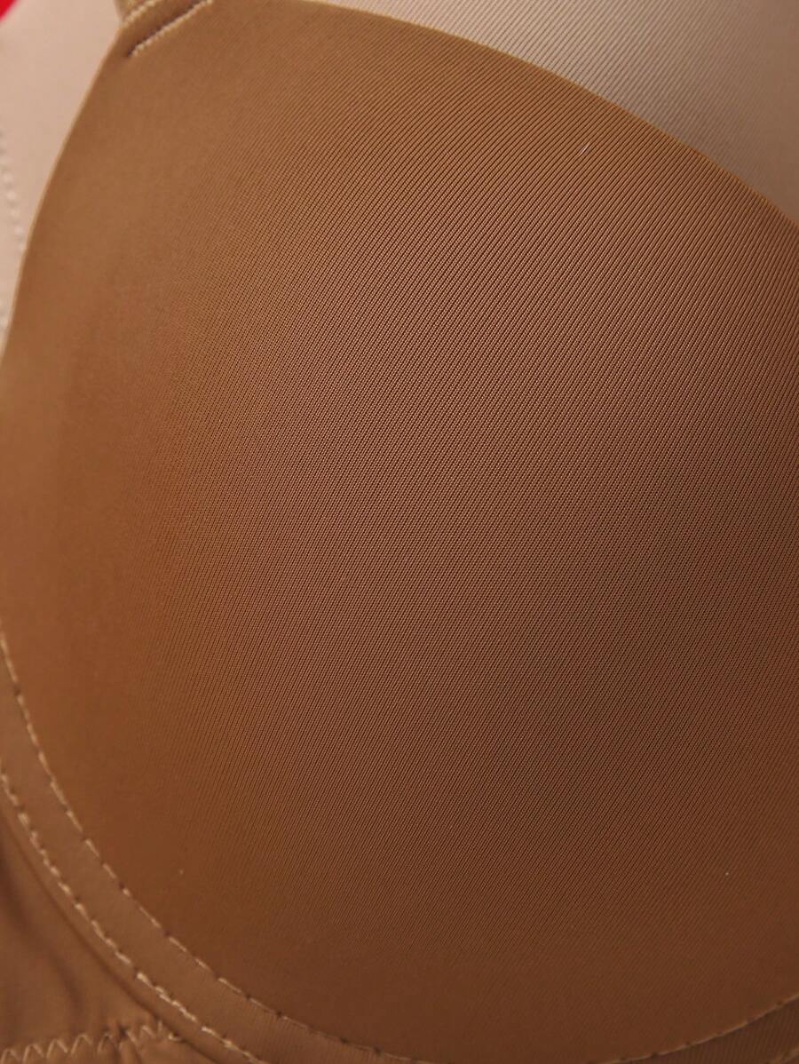 5 قطع حمالات صدر نسائية بسيطة غير رسمية بدون أسلاك بحزام قابل للتعديل بلون سادة