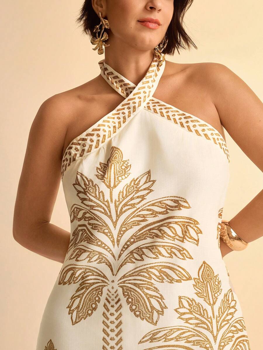 فستان صيفي كاجول – بطبعة عصرية أنثوية