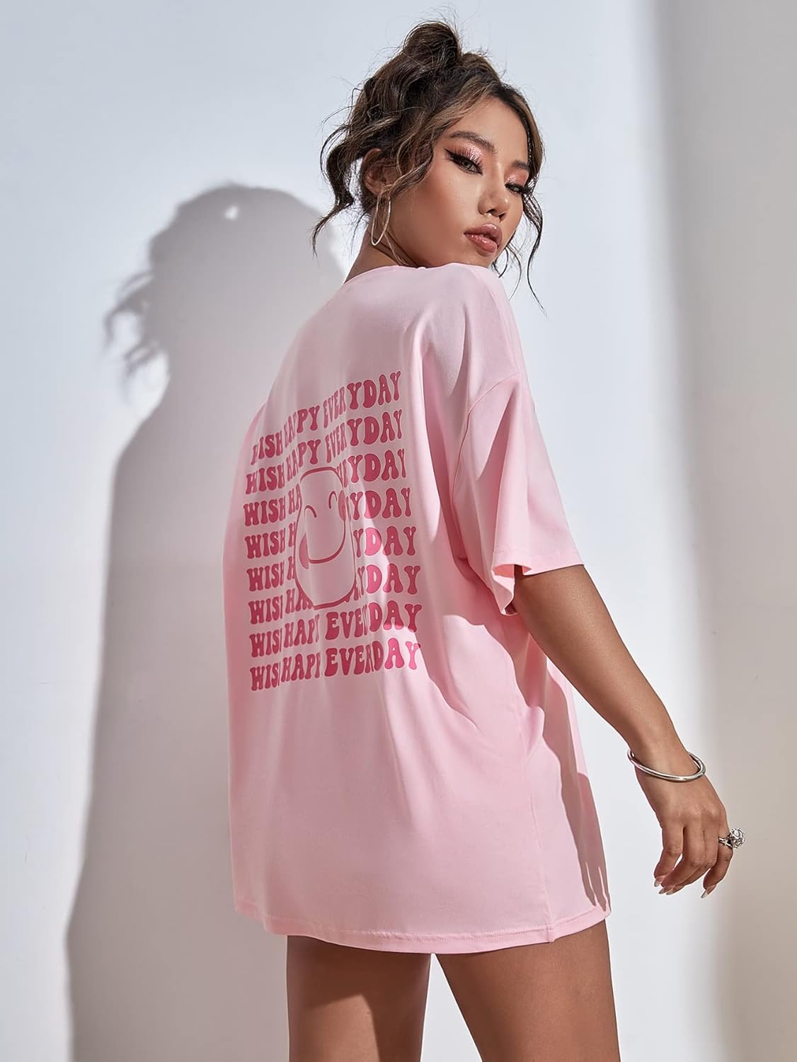 تي شيرت مطبوع  نسائي من شي ان