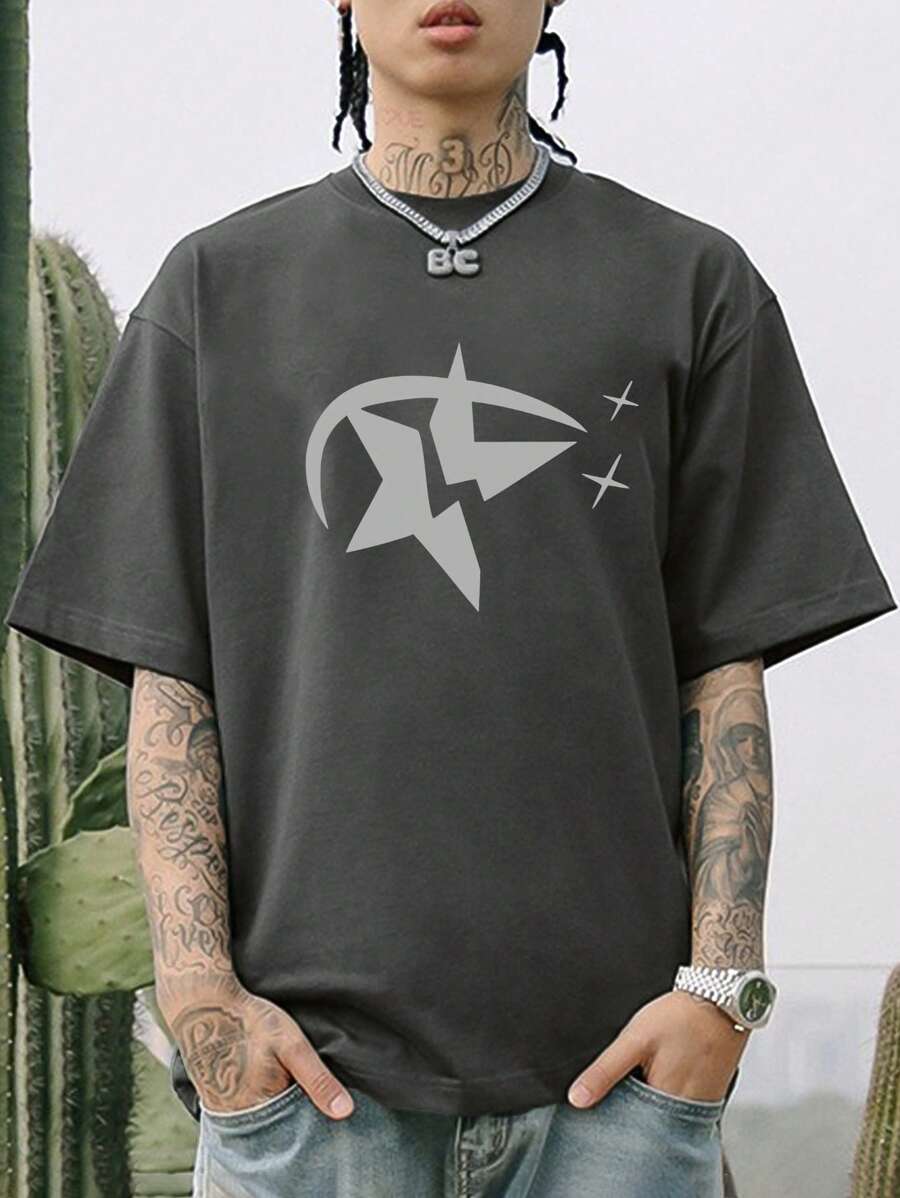 تي شيرت مطبوع للرجال