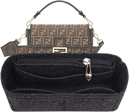 منظم داخلي من اللباد باللون الأسود لحقيبة فندي باغيت كاي
