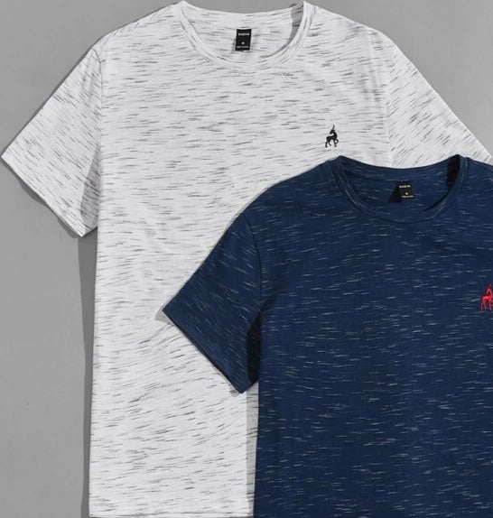 تي شيرت رجالي بنمط Elk من مانفينتي هوم - شي إن (قطعتين)