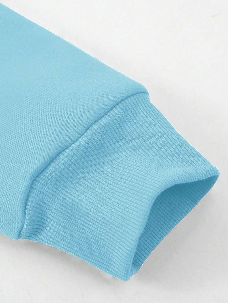 سويت شيرت رجالي فضفاض بأكمام منخفضة وطباعة حروف من مانفينيتي هوم – شي إن