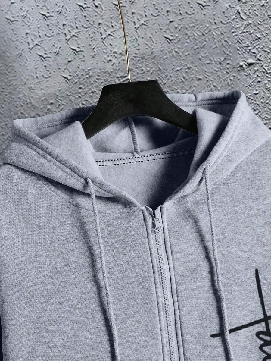 سويت شيرت رجالي بكابيشو وسحاب من مانفينتي داومو - شي إن