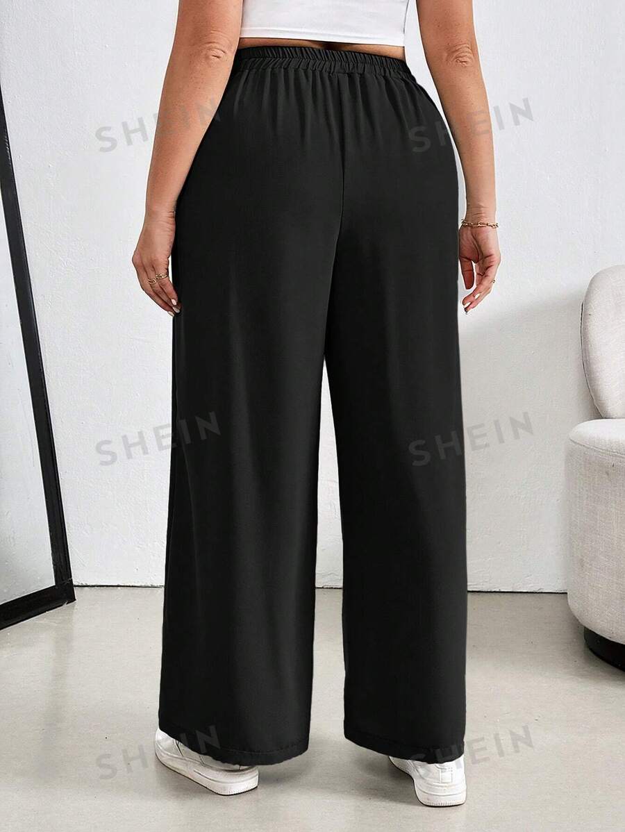 بنطلون نسائي فضفاض بخصر عريض من إيسنس - شي إن