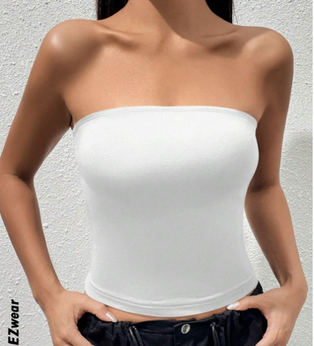 توب صيفي كاجوال محبوك بدون أكمام بلون سادة من إيزي وير – شي إن