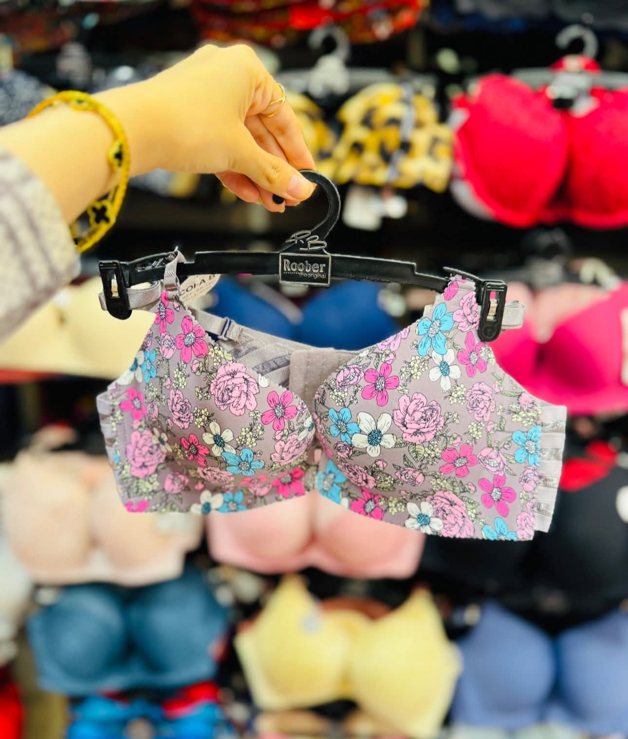 حمالة صدر مريحة بطبعة زهور للنساء