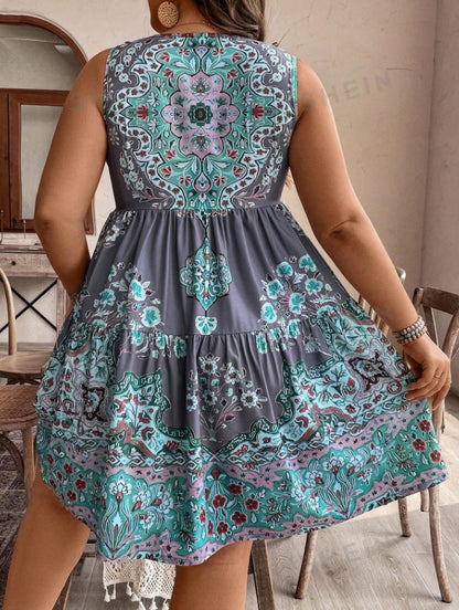 فستان نسائي قصير حتى الركبة من شي إن