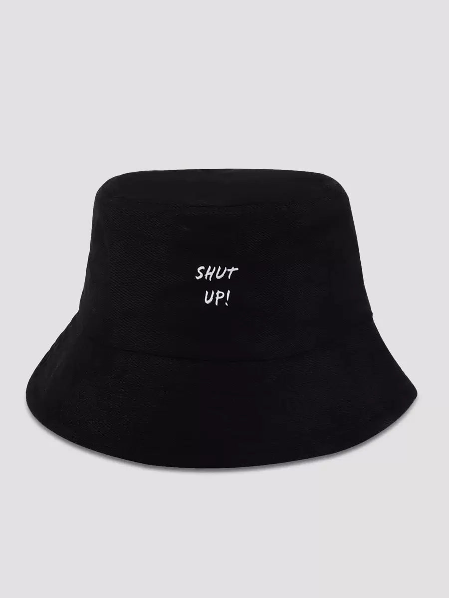 قبعة دلو برسومات شعار رجالي