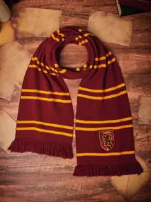 سكارف مخطط بألوان متباينة من HARRY POTTER X SHEIN Gryffindor