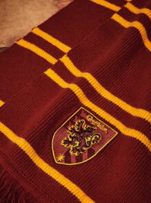 سكارف مخطط بألوان متباينة من HARRY POTTER X SHEIN Gryffindor