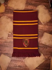 سكارف مخطط بألوان متباينة من HARRY POTTER X SHEIN Gryffindor