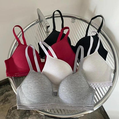 حمالة صدر لاسلكية للنساء مع خطاف وحلقة خلفية من الإسفنج المتين بدون درزات صلبة للفتيات