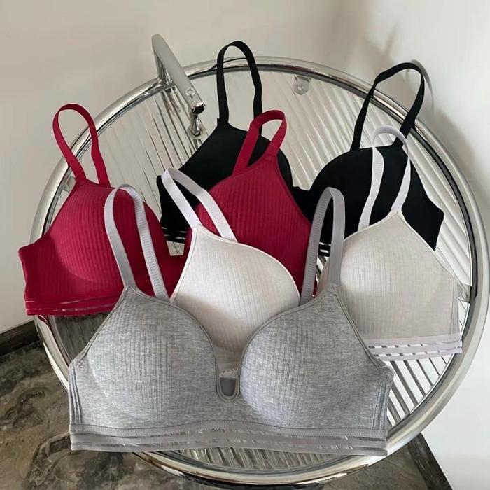 Women's Wireless Push Up Bra with Back Hook and Loop Durable Foam Seamless Solid for Girls