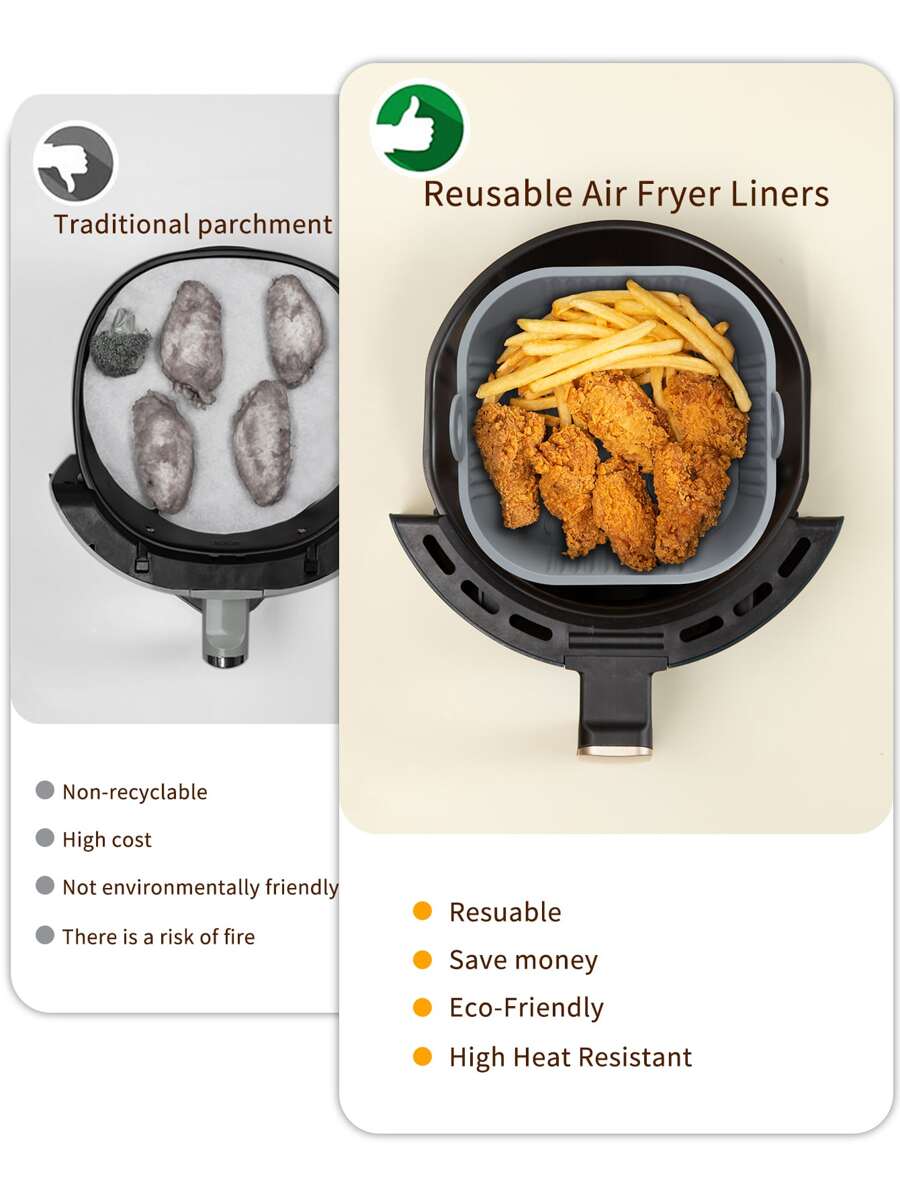 بطانة وعاء مقلاة هوائية من السيليكون من SHEIN Basic Living