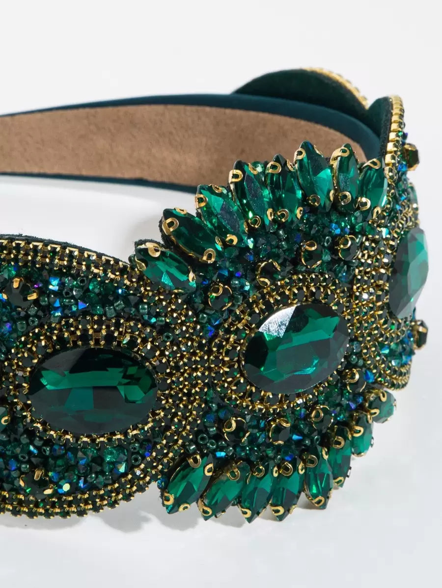 عصابة رأس ملكية مزينة بأحجار الزركونيا المكعبة، عصابة شعر،Shein