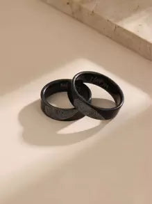 خاتم كابلز بنقشة قلب (قطعتين)