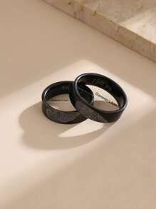 خاتم كابلز بنقشة قلب (قطعتين)