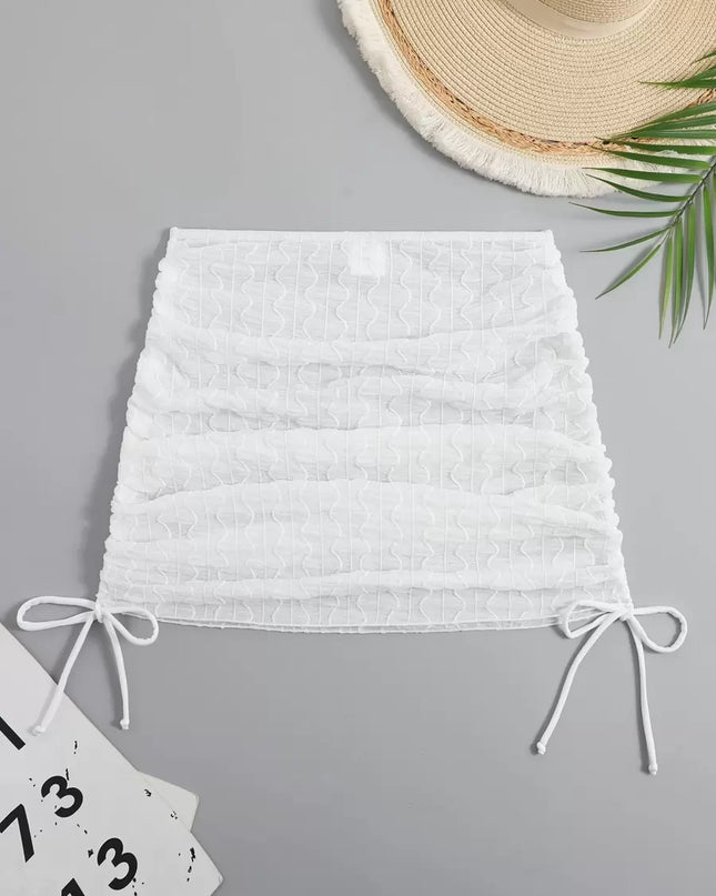 تنورة شاطئية صيفية من Swim SXY بشدّ جانبي – غطاء أنيق لملابس السباحة