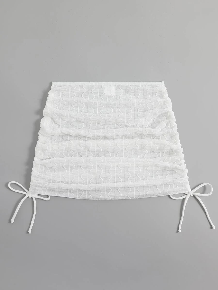 تنورة شاطئية صيفية من Swim SXY بشدّ جانبي – غطاء أنيق لملابس السباحة