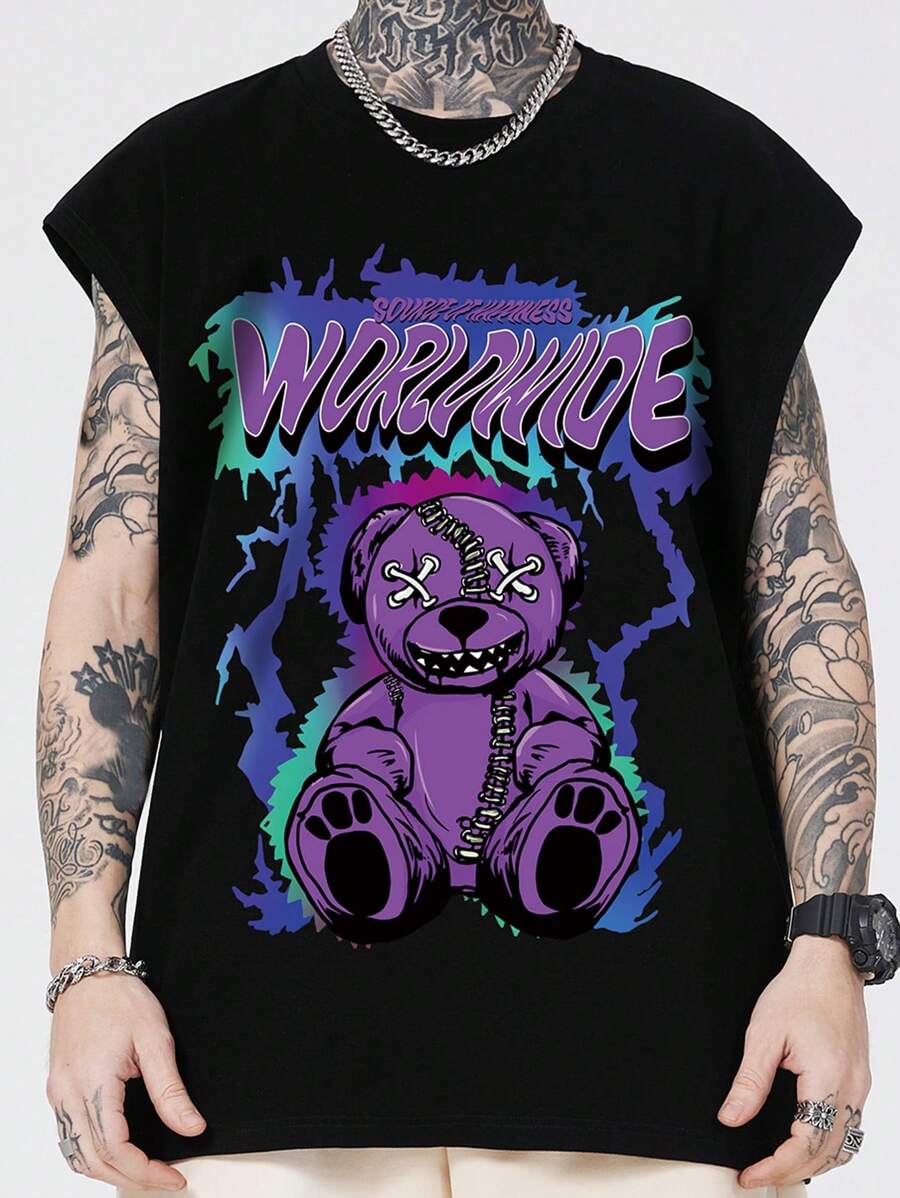 تيشيرت بدون أكمام (تانك توب) رجالي من ROMWE MEN