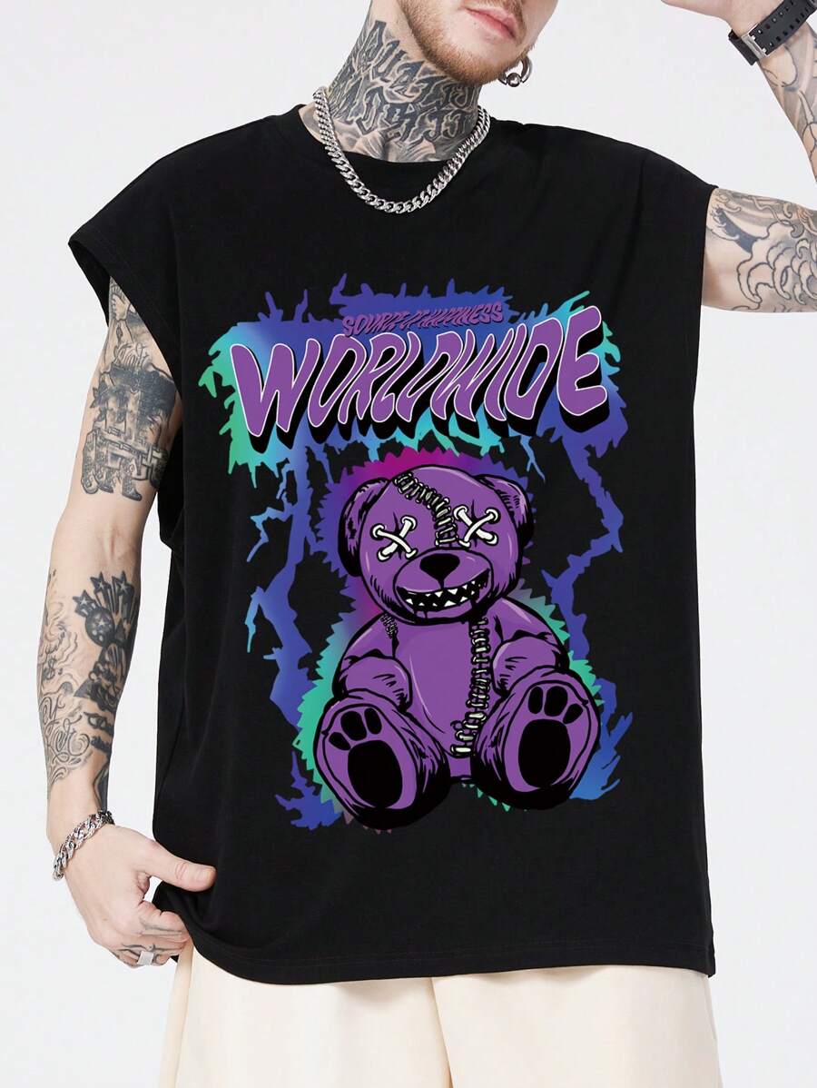 تيشيرت بدون أكمام (تانك توب) رجالي من ROMWE MEN