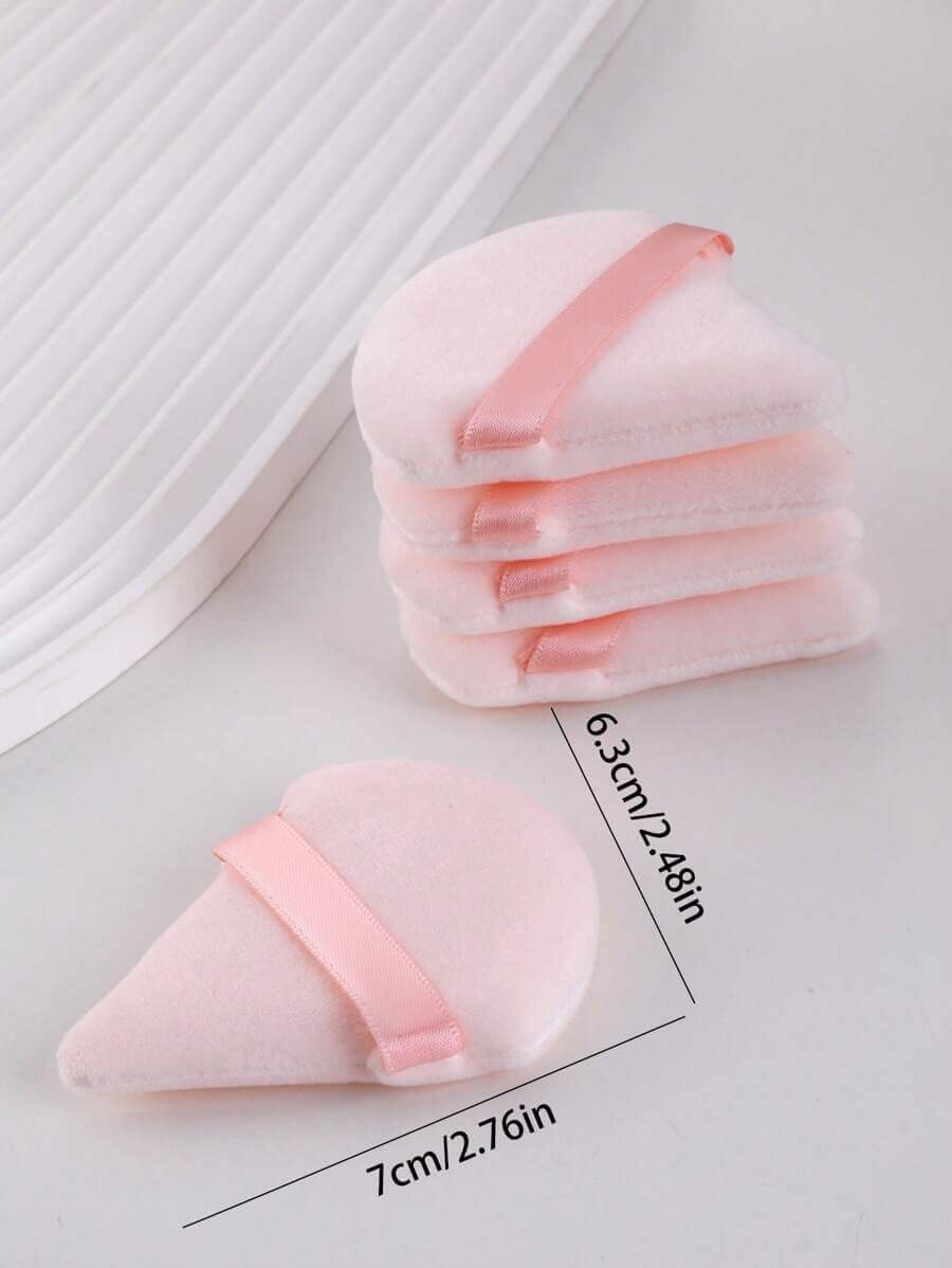 5 قطع من إسفنجة بودرة مثلثة الشكل ، خاصة للتثبيت دون ابتلاع البودرة