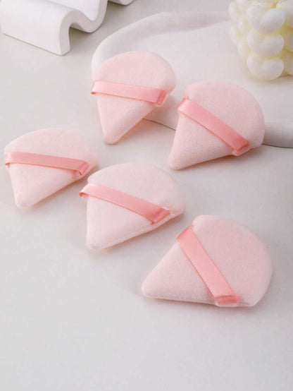 5 قطع من إسفنجة بودرة مثلثة الشكل ، خاصة للتثبيت دون ابتلاع البودرة