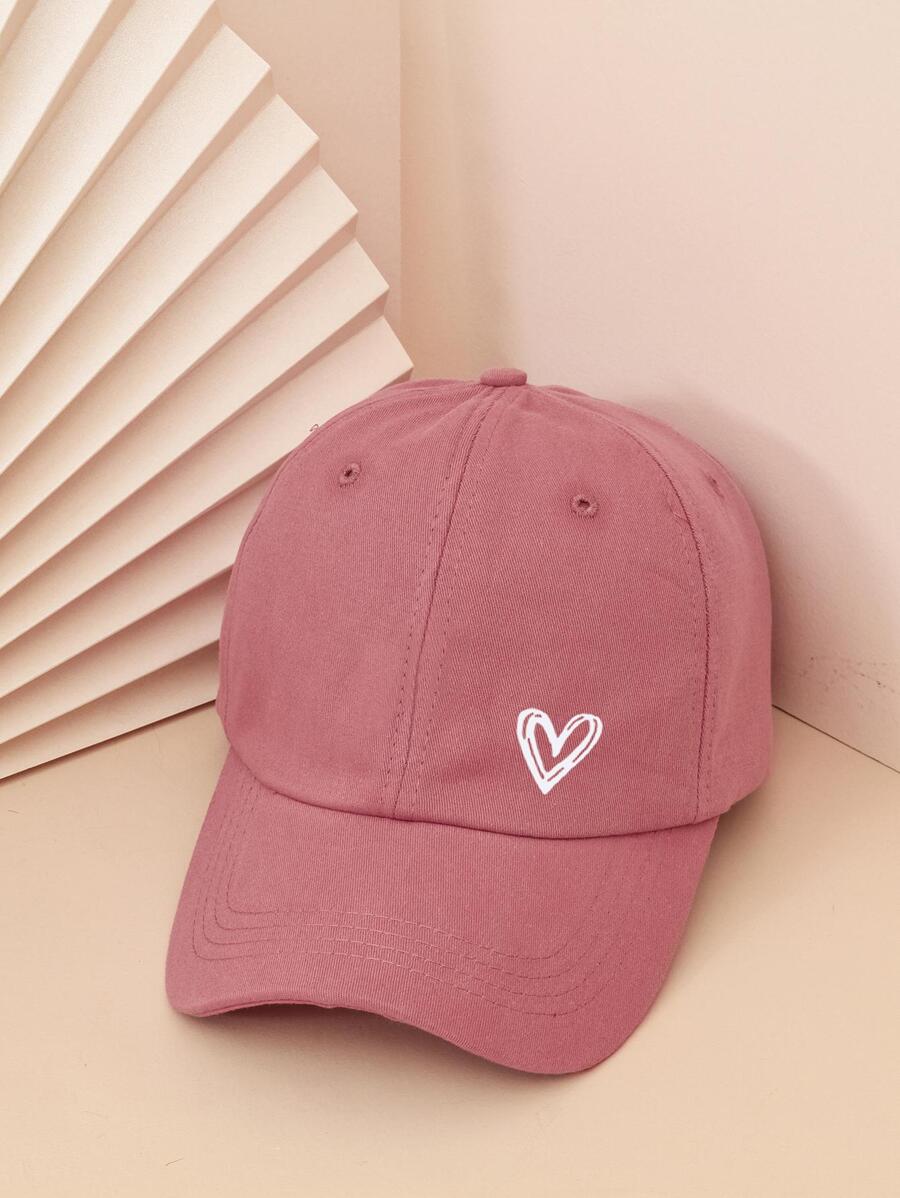 قبعة بيسبول للجنسين مطبوعة على شكل قلب Y2K، قطعة واحدة