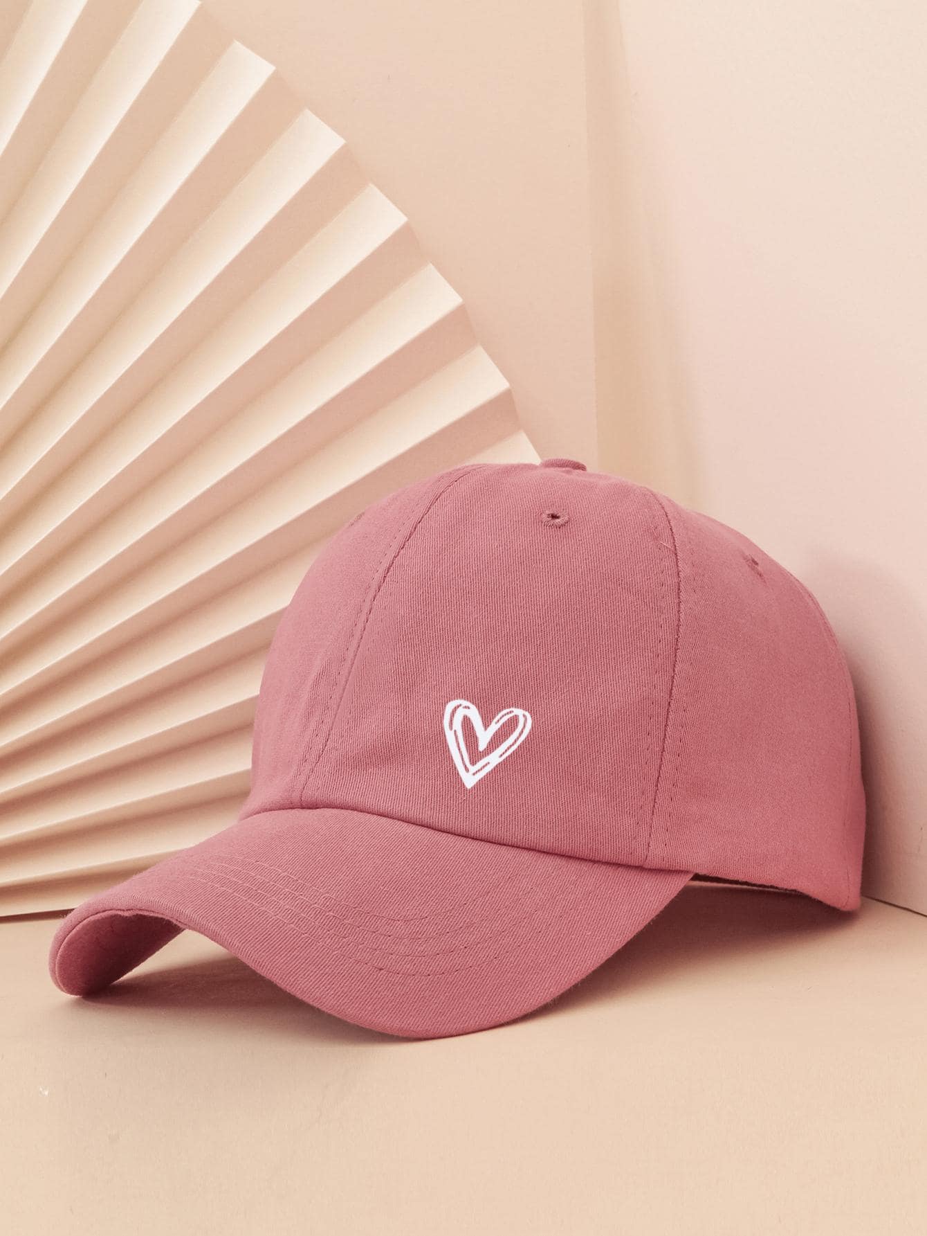 قبعة بيسبول للجنسين مطبوعة على شكل قلب Y2K، قطعة واحدة