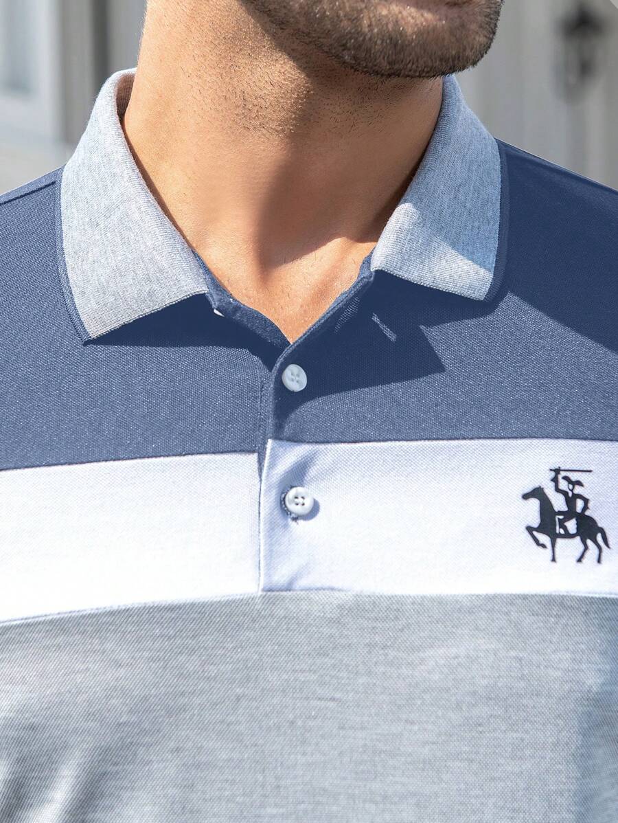 قميص بولو رجالي من مانفينيتي بيزفورمال بطبعة حصان بألوان متعددة