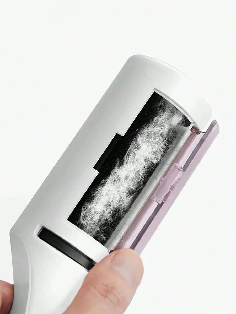 رول مزيل وبر محمول للملابس – فرشاة ثابتة لإزالة الشعر والغبار