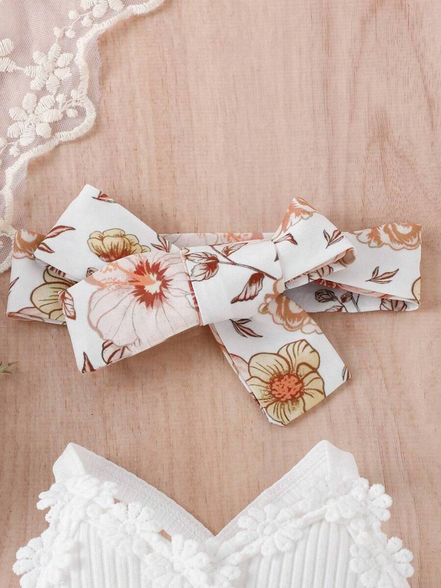 رومبير شي إن فينتاسايد كيدز بطبعة زهور وظهر متقاطع مع كامي للبنات