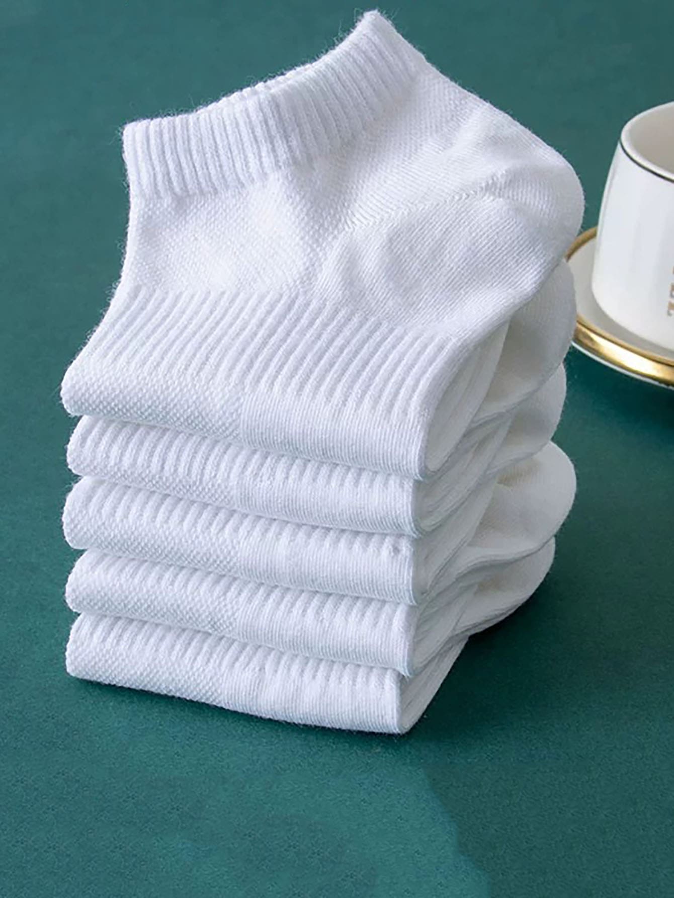 جوارب رياضية نسائية خفيفة ومريحة من البوليستر (5 أزواج)