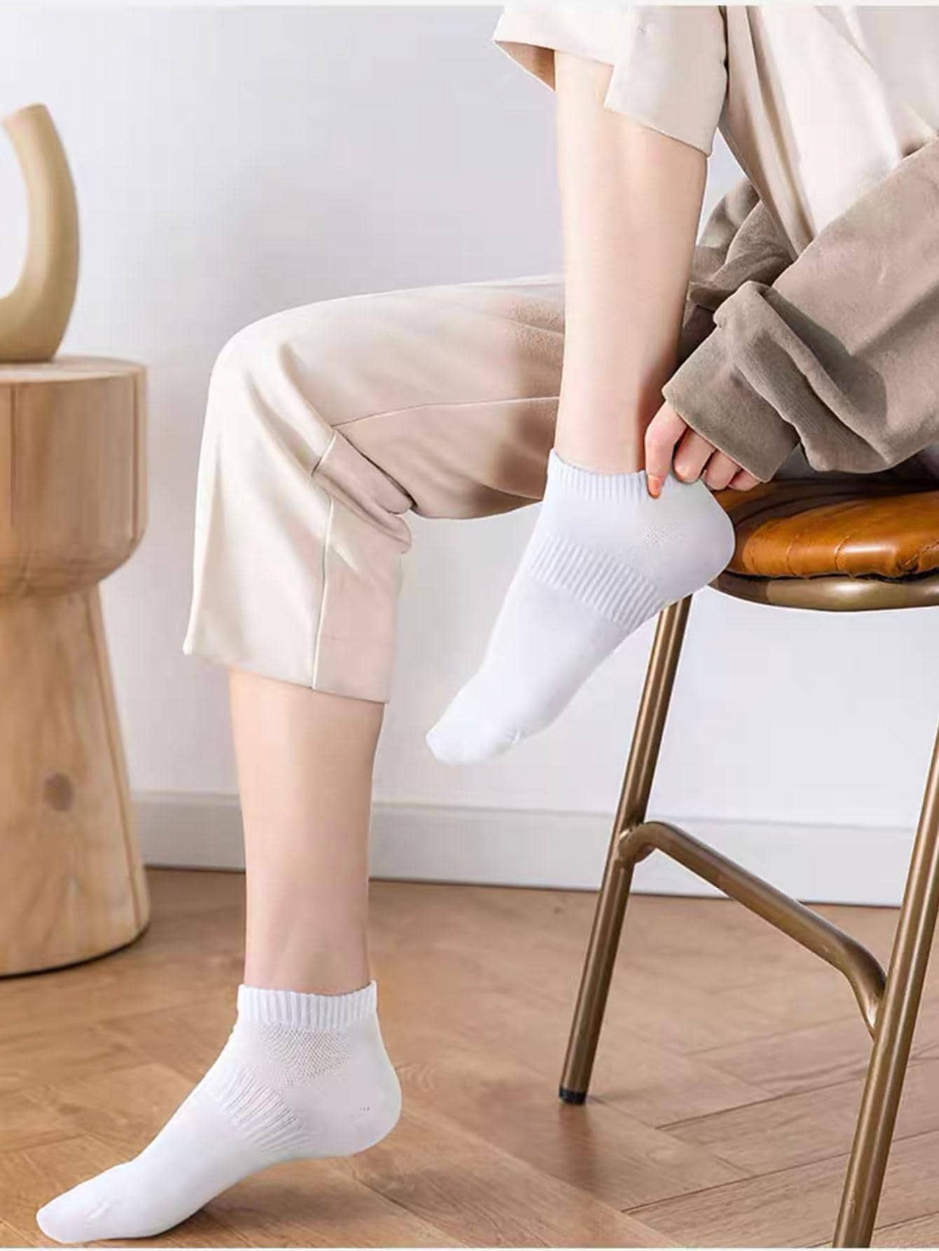 جوارب رياضية نسائية خفيفة ومريحة من البوليستر (5 أزواج)