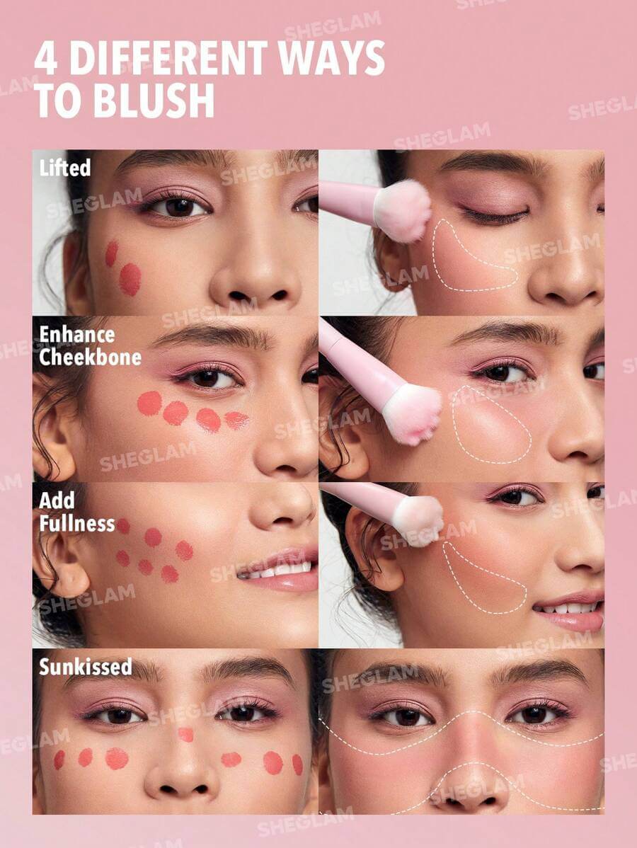 فرشاة أحمر الخدود السائلة من SHEGLAM Color Bloomفرشاة مكياج ناعمة احترافية
