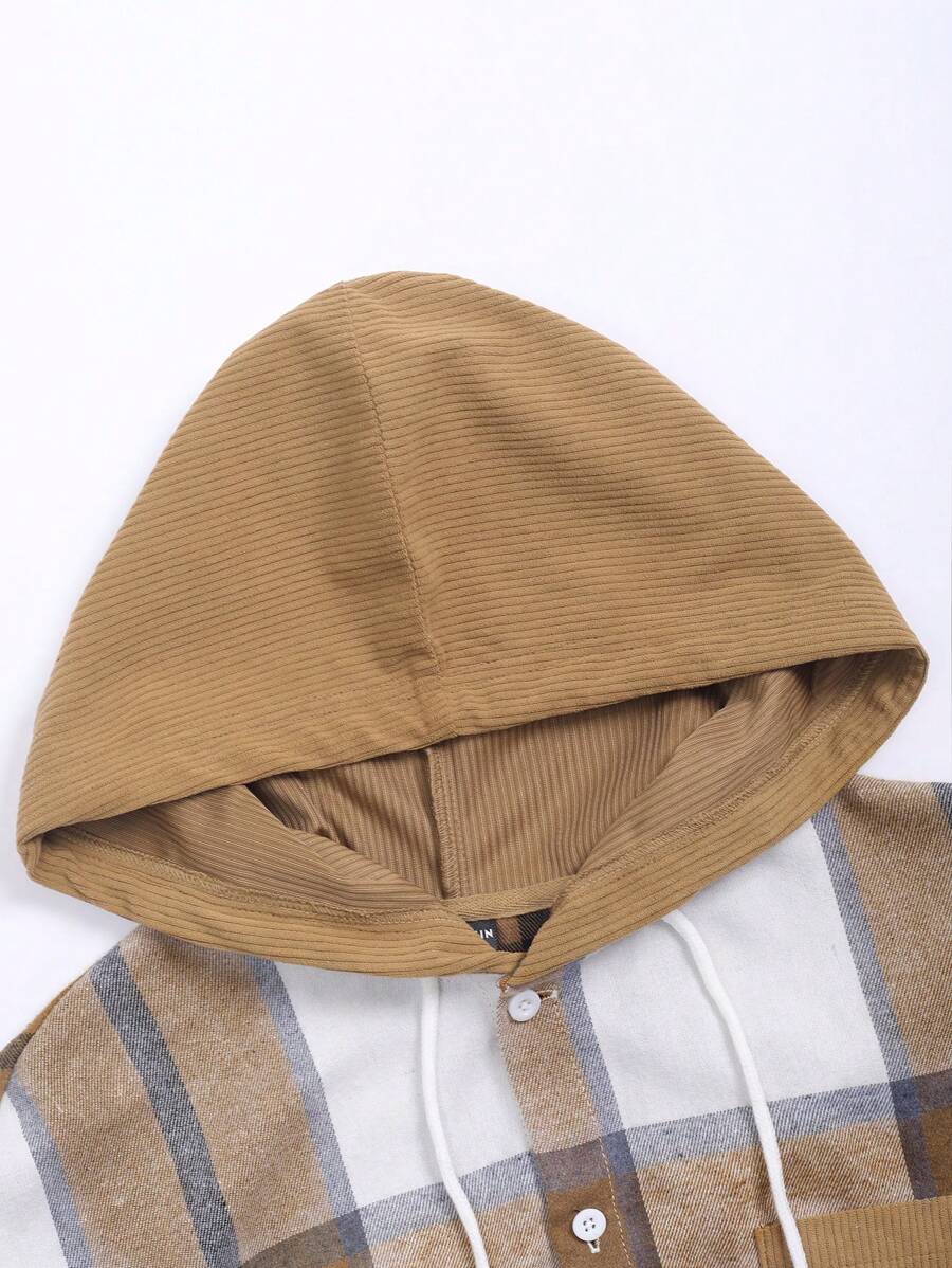 قميص مانفينيتي هوم رجالي كاجوال منقوش بأكمام طويلة