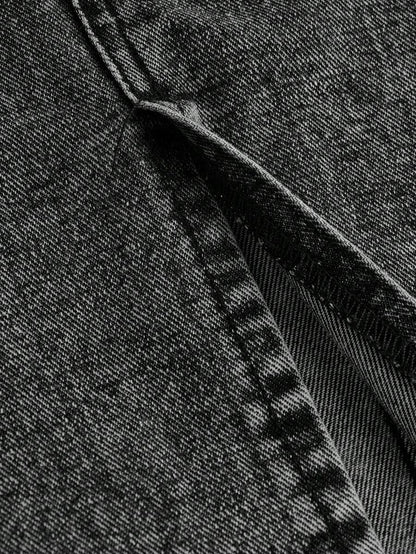 تنورة جينز(14 سنه )  SHEIN Girlism Teen Girl ذات الحافة المنقسمة