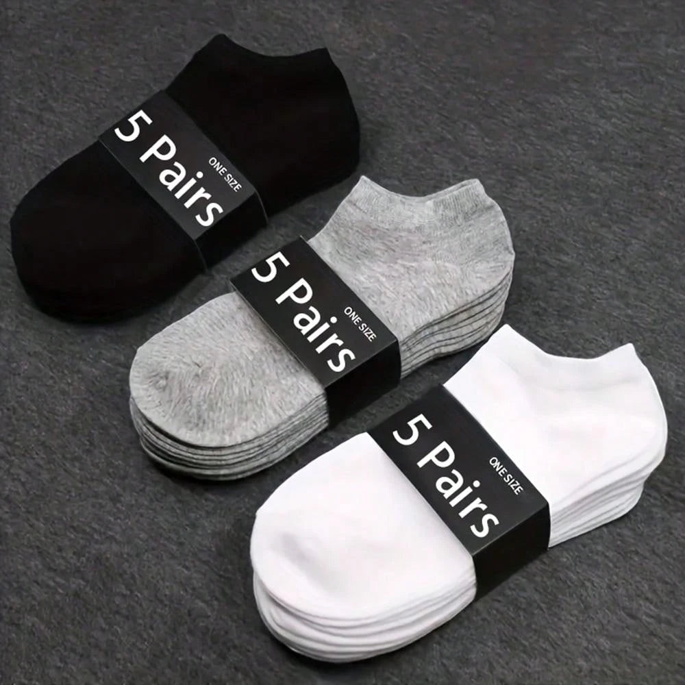 جوارب قصيرة للجنسين خفيفة ومريحة وقابلة للتهوية ومانعة للتعرق (15 زوج)